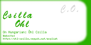 csilla ohl business card